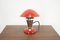 Small Red Bauhaus Table Lamp, Czechoslovakia, 1930s 2