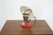 Small Red Bauhaus Table Lamp, Czechoslovakia, 1930s 5