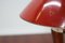 Small Red Bauhaus Table Lamp, Czechoslovakia, 1930s 12