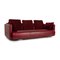 Red Leather 6300 3-Seat Sofa by Rolf Benz 9