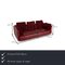 Red Leather 6300 3-Seat Sofa by Rolf Benz 2