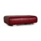 Rotes 6300 3-Sitzer Ledersofa und Hocker von Rolf Benz, 2er Set 17