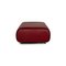 Rotes 6300 3-Sitzer Ledersofa und Hocker von Rolf Benz, 2er Set 18