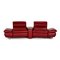 Danish Red Leather Barbardos 2-Seat Couch with Relaxation Function by Hjort Knudsen 1