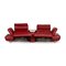 Danish Red Leather Barbardos 2-Seat Couch with Relaxation Function by Hjort Knudsen 3