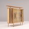 Gold und marmorierter Formica & Glas Barschrank, 1960er 6