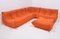 Orange Togo Sofa Set by Michel Ducaroy for Ligne Roset, Set of 4, Image 4