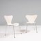 White Series 7 Dining Chairs by Arne Jacobsen for Fritz Hansen, Set of 4, Image 3