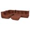 Brown Togo Sofa Set by Michel Ducaroy for Ligne Roset, Set of Four 1