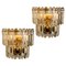 Xl Palazzo Wall Light Fixtures in Gilt Brass and Glass from Kalmar, Set of 2 1