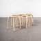 Simple French Stacking School Stools, Set of 6 8