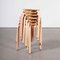 Simple French Stacking School Stools, Set of 6 6