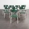 Green Stacking Dining Chairs for the German Army by Michael Thonet, 1970s, Set of 8 1