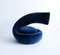 Spiral Chair in Blue Velvet Fabric Attributed to Marzio Cecchi, Italy, 1970s 3
