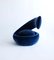Spiral Chair in Blue Velvet Fabric Attributed to Marzio Cecchi, Italy, 1970s, Image 4