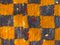 Turkish Blue and Yellow Chess Design Tulu Rug, 1950s 14