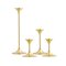 Jazz Candleholders in Steel with Brass Plating by Max Brüel for Glostrup, Set of 4 6