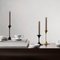 Jazz Candleholders in Steel with Brass Plating by Max Brüel for Glostrup, Set of 4 12