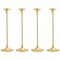 Jazz Candleholders in Steel with Brass Plating by Max Brüel for Glostrup, Set of 4 1