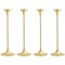 Jazz Candleholders in Steel with Brass Plating by Max Brüel for Glostrup, Set of 4, Image 1