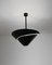 Small Mid-Century Modern Black Snail Ceiling or Wall Lamp by Serge Mouille 2