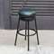 Grasso Stool in Green Leather & Black Lacquered Metal by Stephen Burks, Image 3