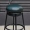 Grasso Stool in Green Leather & Black Lacquered Metal by Stephen Burks 6