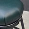 Grasso Stool in Green Leather & Black Lacquered Metal by Stephen Burks 8