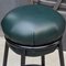 Grasso Stool in Green Leather & Black Lacquered Metal by Stephen Burks 7