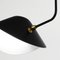 Mid-Century Modern Black Curved Bibliothèque Ceiling Lamp by Serge Mouille 5
