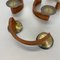 Modernist Danish Teak and Brass Candleholder, 1960s, Set of 4 15