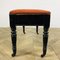 Victorian Ebonised Bench Stool on Brass Castors, 1890s 7