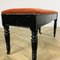 Tabouret de Banc Victorien Noirci sur Roulettes en Laiton, 1890s 2