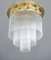 Große Jugendstil Deckenlampe mit Rosen Motiv und Glasstäben, 1900er 4