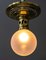 Jugendstil Deckenlampe mit Original Opalglas Schirm, 1900er 11