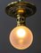 Lámpara de techo Jugendstil con pantalla de vidrio opalino original, década de 1900, Imagen 11