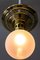 Jugendstil Deckenlampe mit Original Opalglas Schirm, 1900er 9