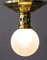 Jugendstil Ceiling Lamp with Original Opaline Glass Shade, 1900s 7