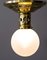Jugendstil Deckenlampe mit Original Opalglas Schirm, 1900er 7