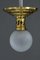 Jugendstil Deckenlampe mit Original Opalglas Schirm, 1900er 6