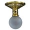 Jugendstil Deckenlampe mit Original Opalglas Schirm, 1900er 1