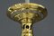 Jugendstil Ceiling Lamp with Original Opaline Glass Shade, 1900s 17