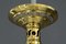 Lampada da soffitto Jugendstil con paralume in vetro opalino, inizio XX secolo, Immagine 17