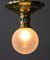 Jugendstil Ceiling Lamp with Original Opaline Glass Shade, 1900s 12