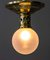 Lámpara de techo Jugendstil con pantalla de vidrio opalino original, década de 1900, Imagen 12