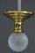 Jugendstil Deckenlampe mit Original Opalglas Schirm, 1900er 3