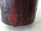 Red Patchwork Leather Stool on Roles with Storage Compartment 4
