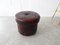 Red Patchwork Leather Stool on Roles with Storage Compartment 8