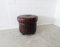Red Patchwork Leather Stool on Roles with Storage Compartment 10