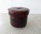 Red Patchwork Leather Stool on Roles with Storage Compartment 2